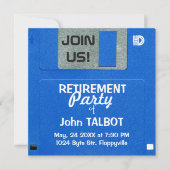 Rétro invitation à disque souple fait sur commande (Devant)