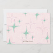 Rétro invitation d'anniversaire de coiffure de (Dos)