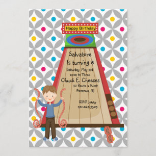 Rétro invitation d'anniversaire de garçons de