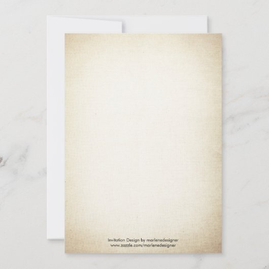 Rétro invitation de baby shower de Bébé-q (Dos)