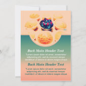 Rétro invitation de café de petits gâteaux (Dos)