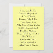 Rétro invitation de faire-part de partie de douche (Dos)