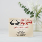 Rétro invitation de fête d'anniversaire de (Debout devant)