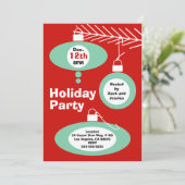 Rétro invitation de fête de Noël (Debout devant)