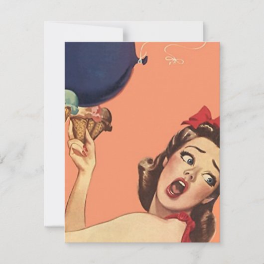 Rétro invitation de fête tout blanc d'occasion (Devant)