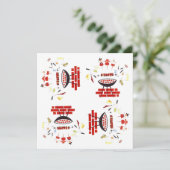 Rétro invitation de Googie de style de la moitié (Debout devant)