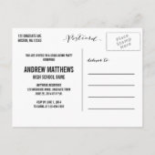 Retro | Invitation de la fête de graduation (Dos)