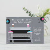 rétro invitation de partie des années 50 (Debout devant)