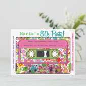 Rétro invitation de thème de partie de (Debout devant)