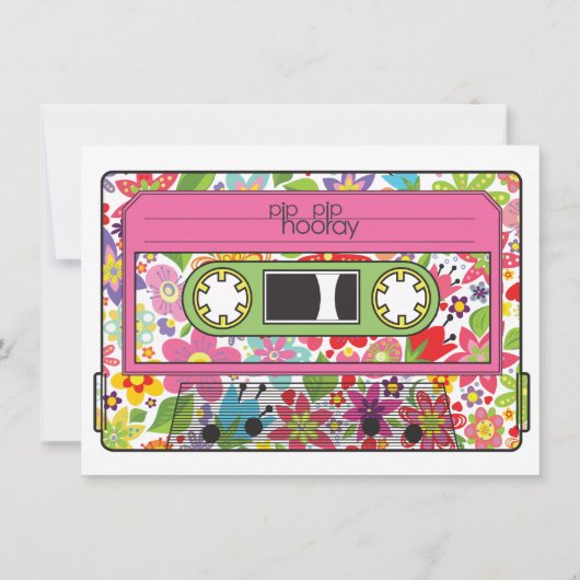 Rétro invitation de thème de partie de (Dos)