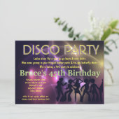 Rétro invitation de thème de partie de disco (Debout devant)