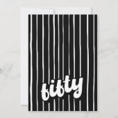 Retro Invitation du 50e anniversaire | Cinquante A (Dos)