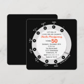 Retro Invitation du 50e anniversaire de la fête Ro (Devant / Derrière)