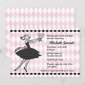 Rétro invitation engagée de la Fête de la mariée (Devant / Derrière)