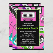 Rétro invitation orientée de fête d'anniversaire (Devant / Derrière)