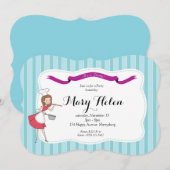 Rétro invitation personnalisée de dîner de cuisine (Devant / Derrière)