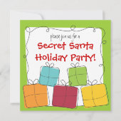 Rétro invitation secrète de fête de vacances de (Devant)