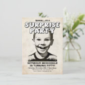 Rétro invitation vintage de fête (Debout devant)