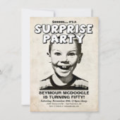 Rétro invitation vintage de fête (Devant)