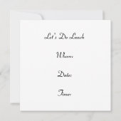 Rétro Invitations Déjeuners Amis De Longue Date (Dos)