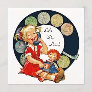 Rétro Invitations Déjeuners Amis De Longue Date