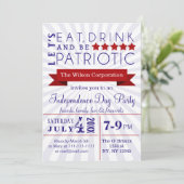 Retro Invitations Vintages 4 juillet (Debout devant)