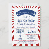 Retro Invitations Vintages 4 juillet (Devant)