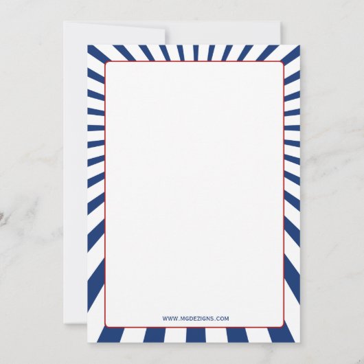 Retro Invitations Vintages 4 juillet (Dos)