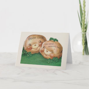 Retro Irish Potates St. Patrick's Day Card Kaart