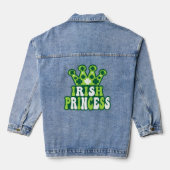 Retro Irish Princess St. Patrick's Day Denim Jacket (Achterkant)