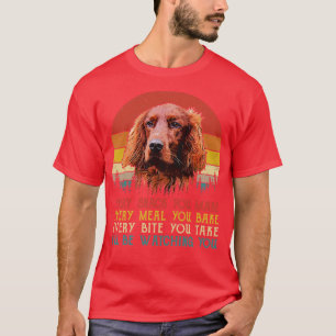 Retro Irish Setter Elke snack die je maakt Elke ma T-shirt