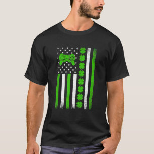 Retro Irish US Flag Sport Video Game St. T-shirt