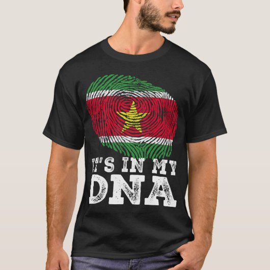 Retro it_s in Mijn DNA Suriname Flag T-S T-shirt (Voorkant)