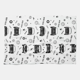 Retro Italia Car Pattern Kitchen Towels Theedoek