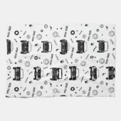 Retro Italia Motif de voiture Serviettes de cuisin (Horizontal)