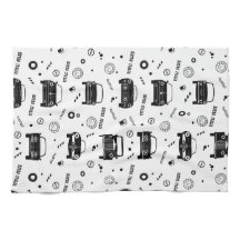 Retro Italia Motif de voiture Serviettes de cuisin