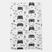 Retro Italia Motif de voiture Serviettes de cuisin (Vertical)