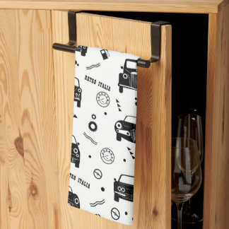Retro Italia Motif de voiture Serviettes de cuisin