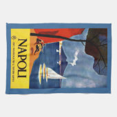  retro Italiaans poster Theedoek (Horizontaal)