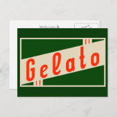 retro italiaanse gelato briefkaart (Voorkant / Achterkant)