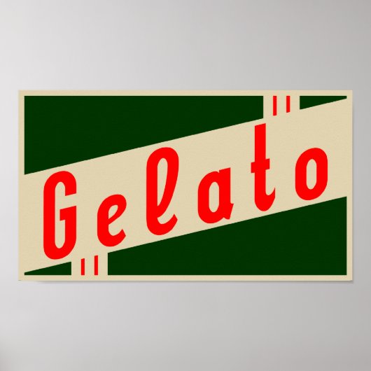 retro italiaanse gelato poster (Voorkant)
