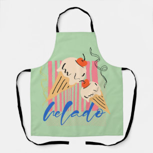 Retro Italiaanse ijsjes Schort