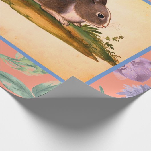 RETRO ITALIAN RABBIT GIFT WRAPPING FOR EASTER CADEAUPAPIER (Hoek)