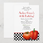 Retro Italy Birthday Invitation Kaart (Voorkant / Achterkant)