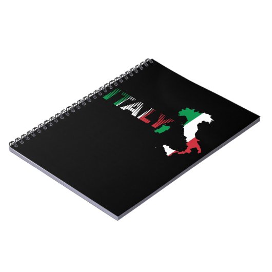 Retro Italy Flag Traveler Adventure Traveling Notitieboek (Linkerzijde)