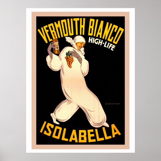 Retro Italy vermouth adverteren Poster (Voorkant)