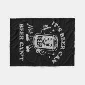 Retro It's Beer Can Not Beer Can't Funny Party Dri Fleece Deken (Voorkant (Horizontaal))