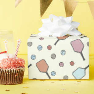 Retro Ivoor Cream Pickleball  Sports Cadeaupapier