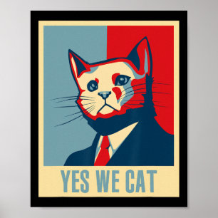 Retro Ja Wij Katten Grappige Kat Liefhebber Huisdi Poster
