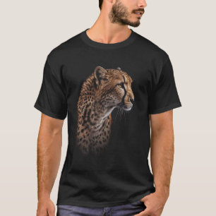 Retro jachtluipaard liefhebber illustratie wilde k t-shirt